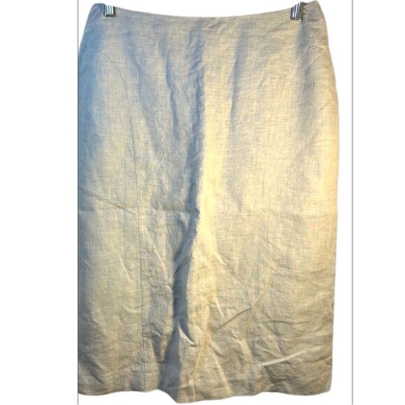 HOBBS MARILYN ANSELM LADIES pencil SKIRT 12 baby blue linen Aline capsule career - Picture 1 of 14